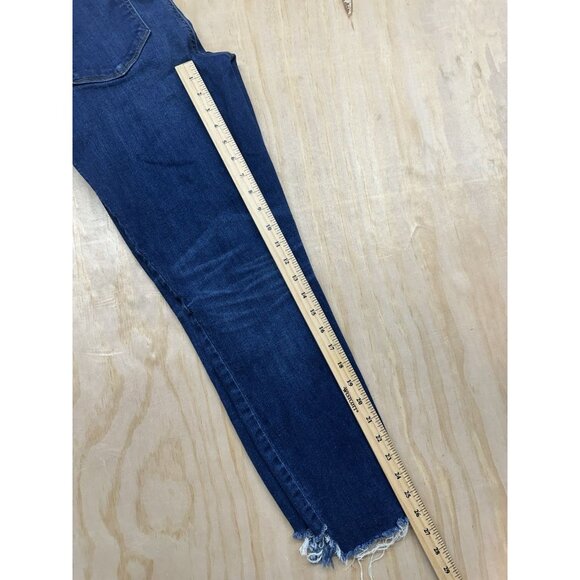 Paige Jeans Verdugo Crop 31 Dark Wash Raw Hem Stretch - Picture 5 of 6